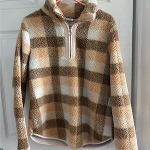 Plaid Fleece Women Sweater